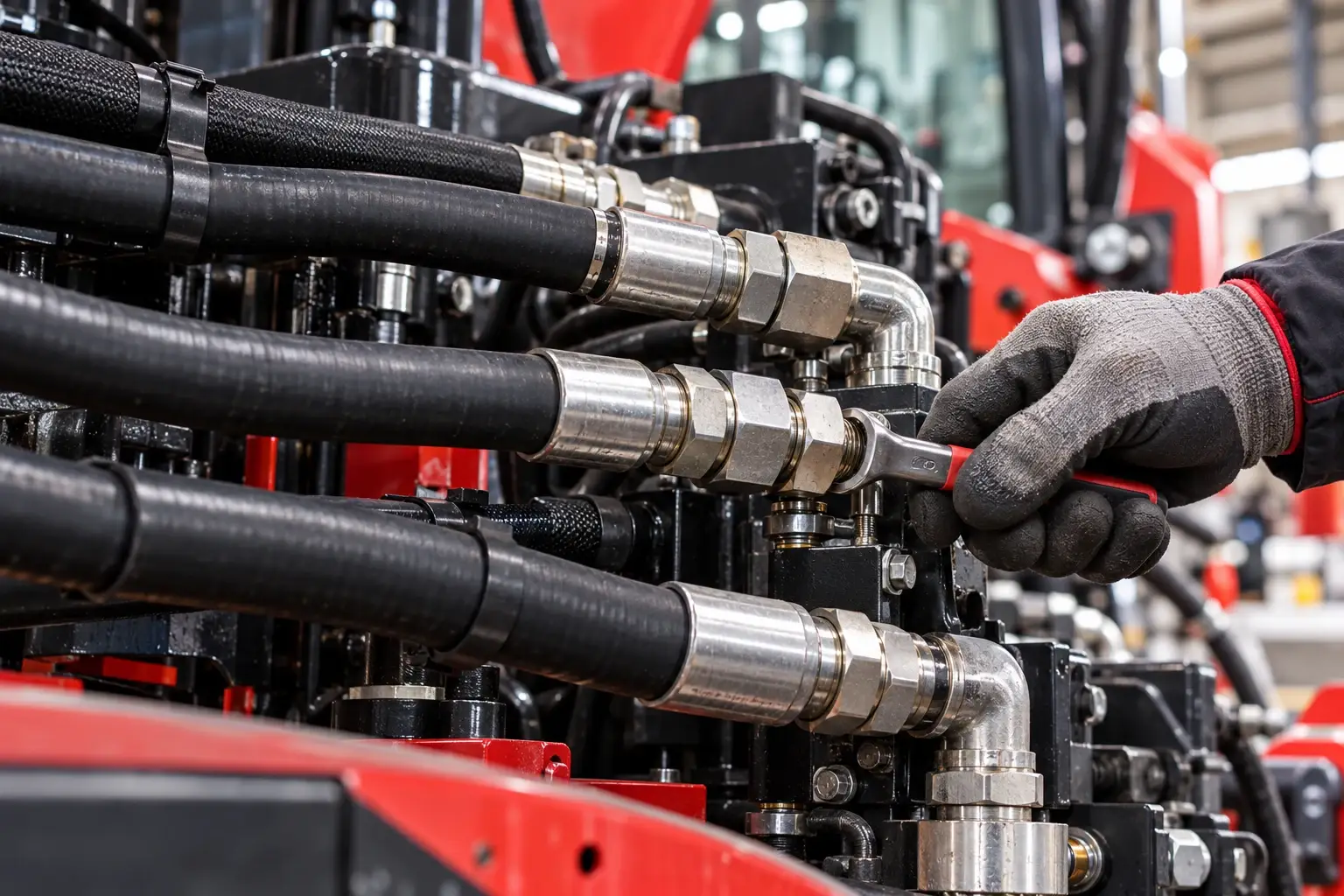 Inspection des raccords et flexibles hydrauliques